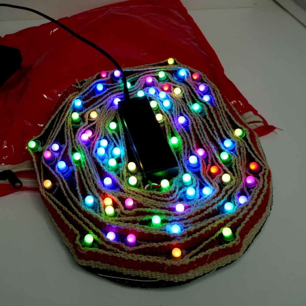 70 LED Niwar Patta Belt - 35 Feet with Adapter, Controller, and Heavy-Duty Copper Wire