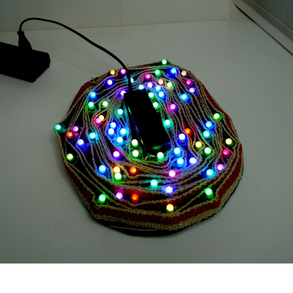 70 LED Niwar Patta Belt - 35 Feet with Adapter, Controller, and Heavy-Duty Copper Wire