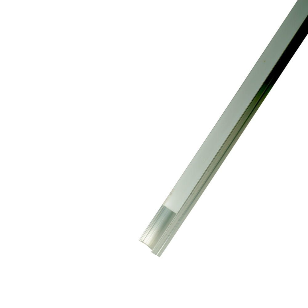 Aluminium Rectangular Surface Profile Light Channels with Diffused Cover (6.5 ft) Pack of 10