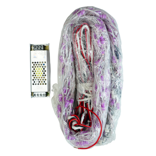 4x20 Feet Pink Single Color 9mm High Brightness Toran LED Decoration Lights With White Drop Design