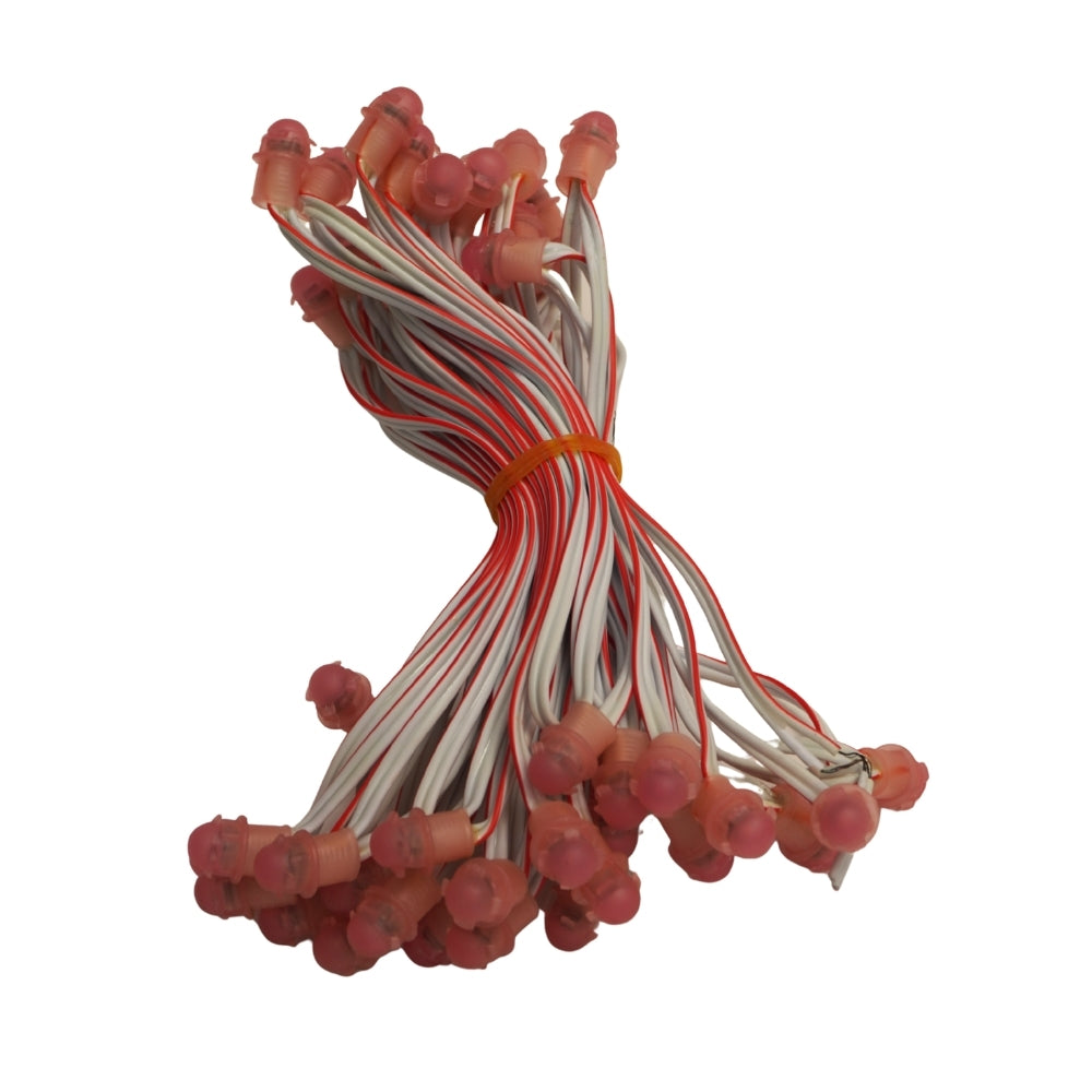 Pixel LED 5inch (Frosted Single Color, 50LEDs) 20 Feet Length - Pink