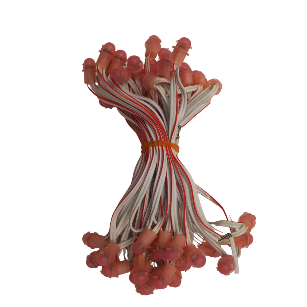 Pixel LED 5inch (Frosted Single Color, 50LEDs) 20 Feet Length - Pink