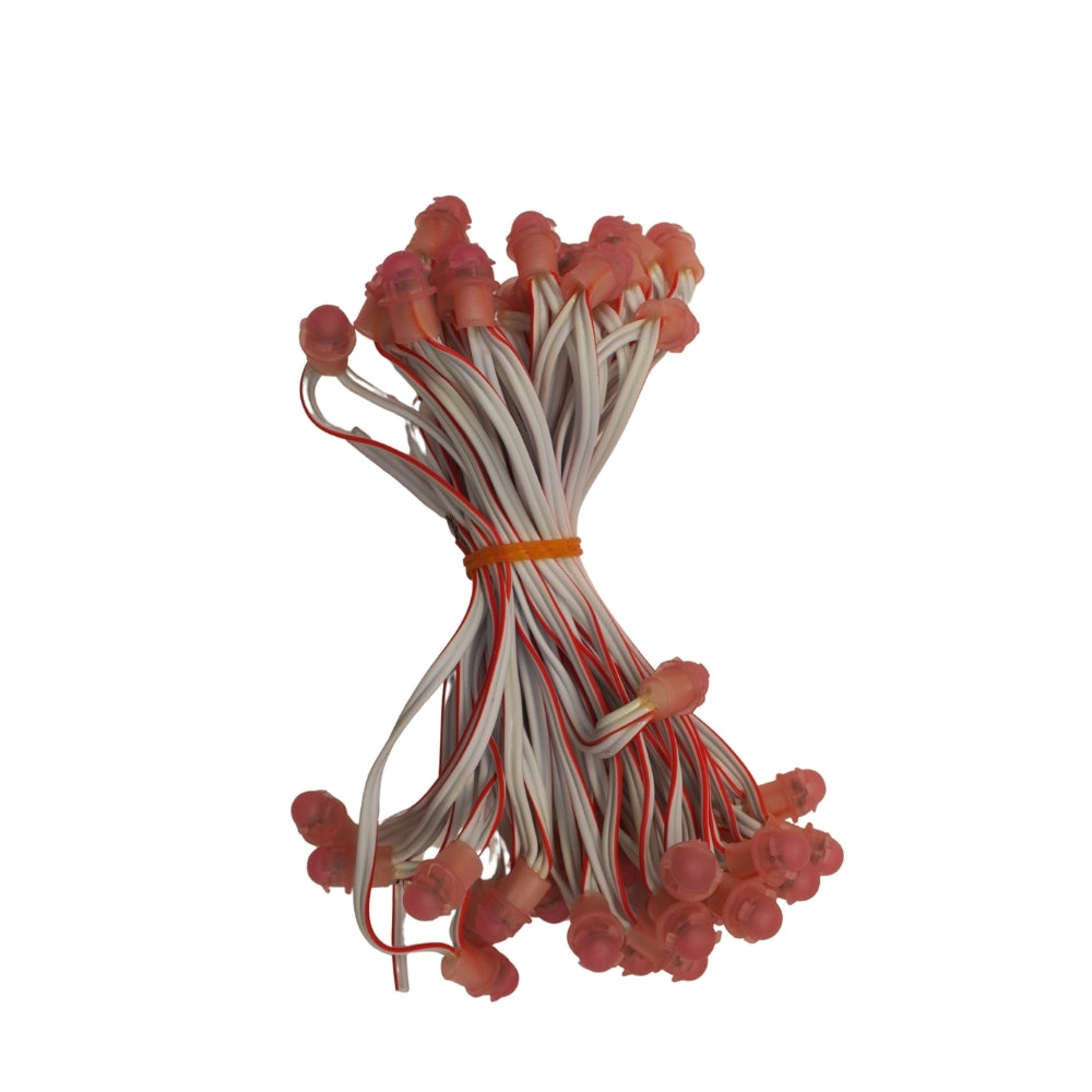 Pixel LED 5inch (Frosted Single Color, 50LEDs) 20 Feet Length - Pink