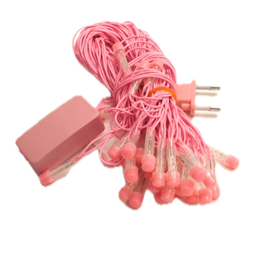8mm Pink LED Decorative String Lights for Diwali, Christmas & Festive Decoration (10m)