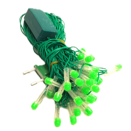 8mm Green LED Decorative String Lights for Diwali, Christmas & Festive Decoration (10m)