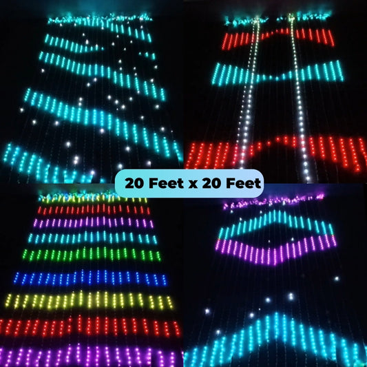 Pixel LED Full Setup Combo – Covers 20x20 Feet Area with Free Controller