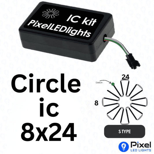 Pixel LED IC Controller for Circle S Type 8×24 – 30+ Dynamic Effects