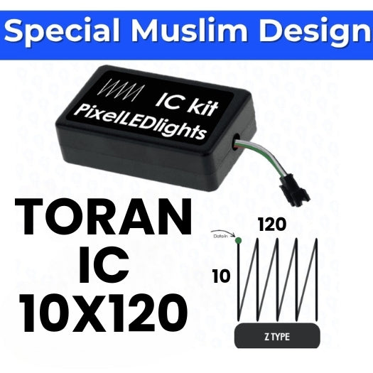 Pixel led ic controller for Toran 10x120 Z Type - with muslim effects