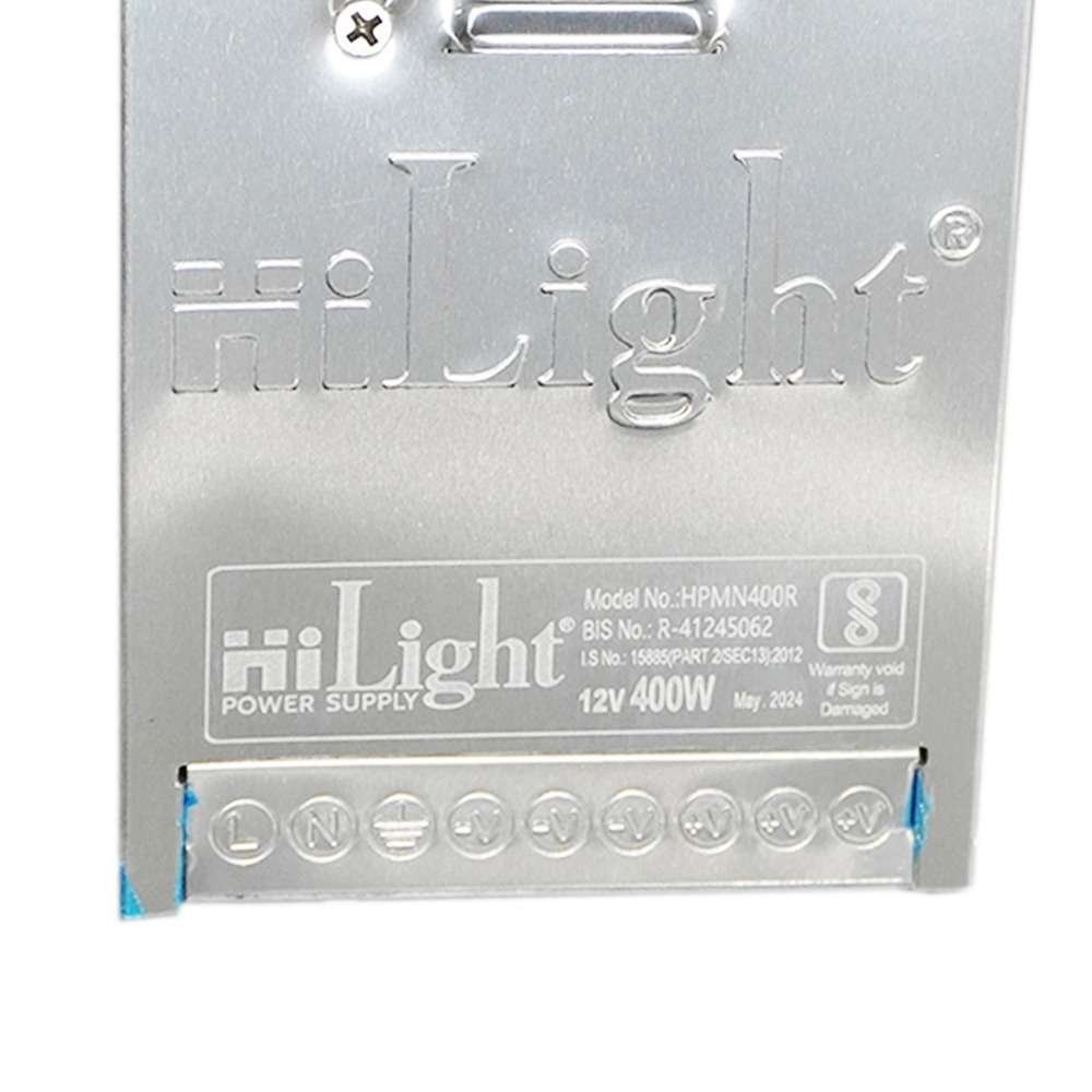12V 35A HiLight Power Supply – 400W Output (Rainproof Metal Body)
