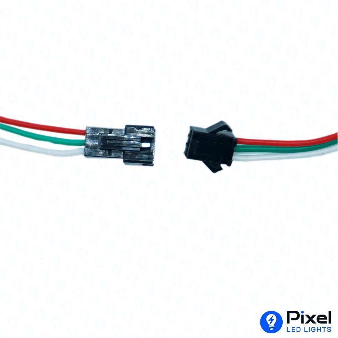 3-Pin Copper Connectors with Heavy-Duty Wire Leads