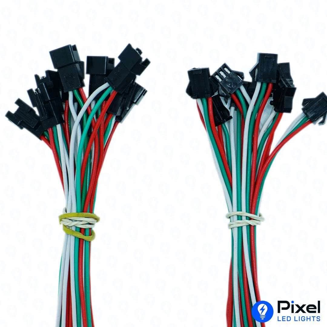 3-Pin Copper Connectors with Heavy-Duty Wire Leads