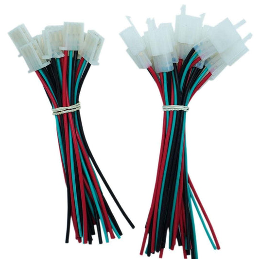 Heavy-Duty 3 Pin Copper Connector with White Cap - (Pack of 10)