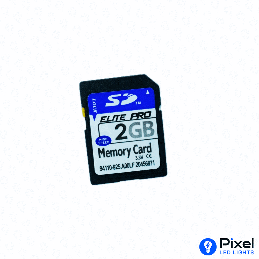 2GB SD Secure Digital Flash Memory Card - FAT Format, Compatible with T8000 TTL T8000 AC Controllers, Security Lock