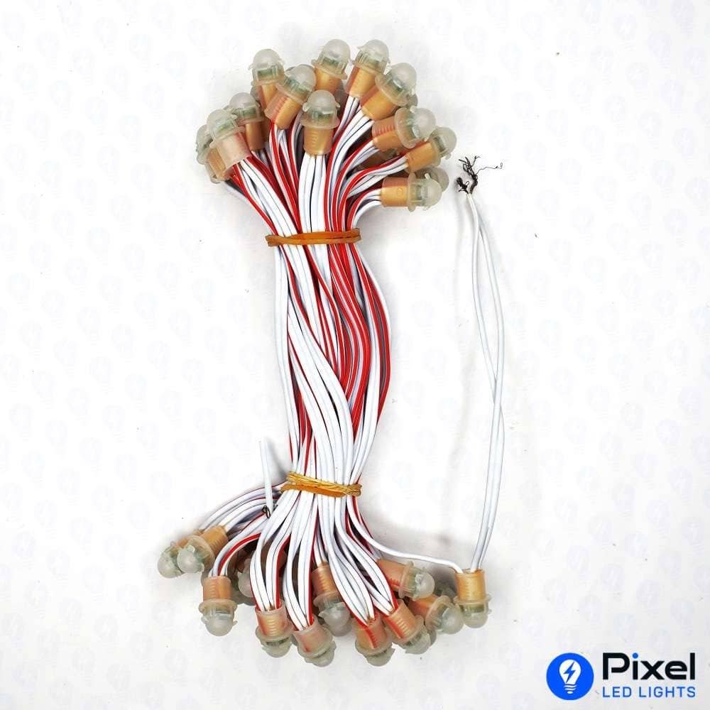 Pixel LED 5inch (Frosted Single Color, 50LEDs) 20 Feet Length - Red