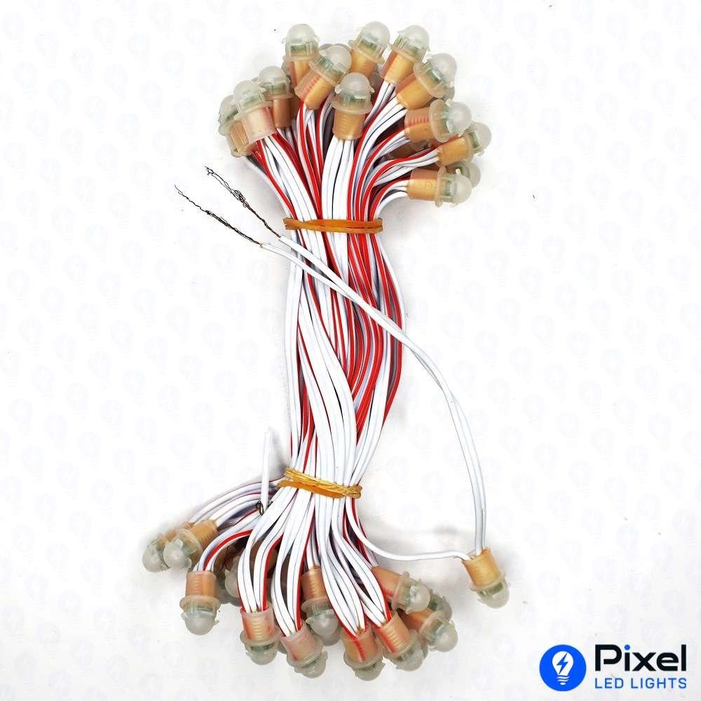 Pixel LED 5inch (Frosted Single Color, 50LEDs) 20 Feet Length - Red