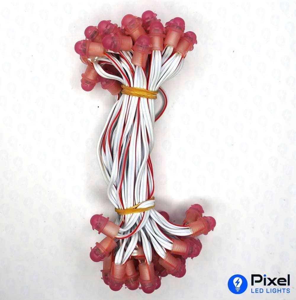 Pixel LED 5inch (Frosted Single Color, 50LEDs) 20 Feet Length - Pink