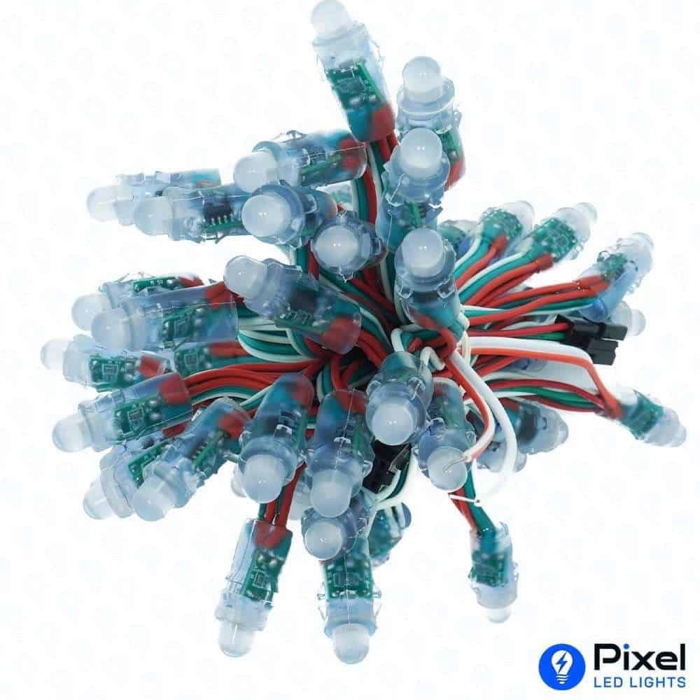 Pixel LED 3inch (Multicolor, WS2811, 50LEDs) 12 Feet Length - SKU 1001