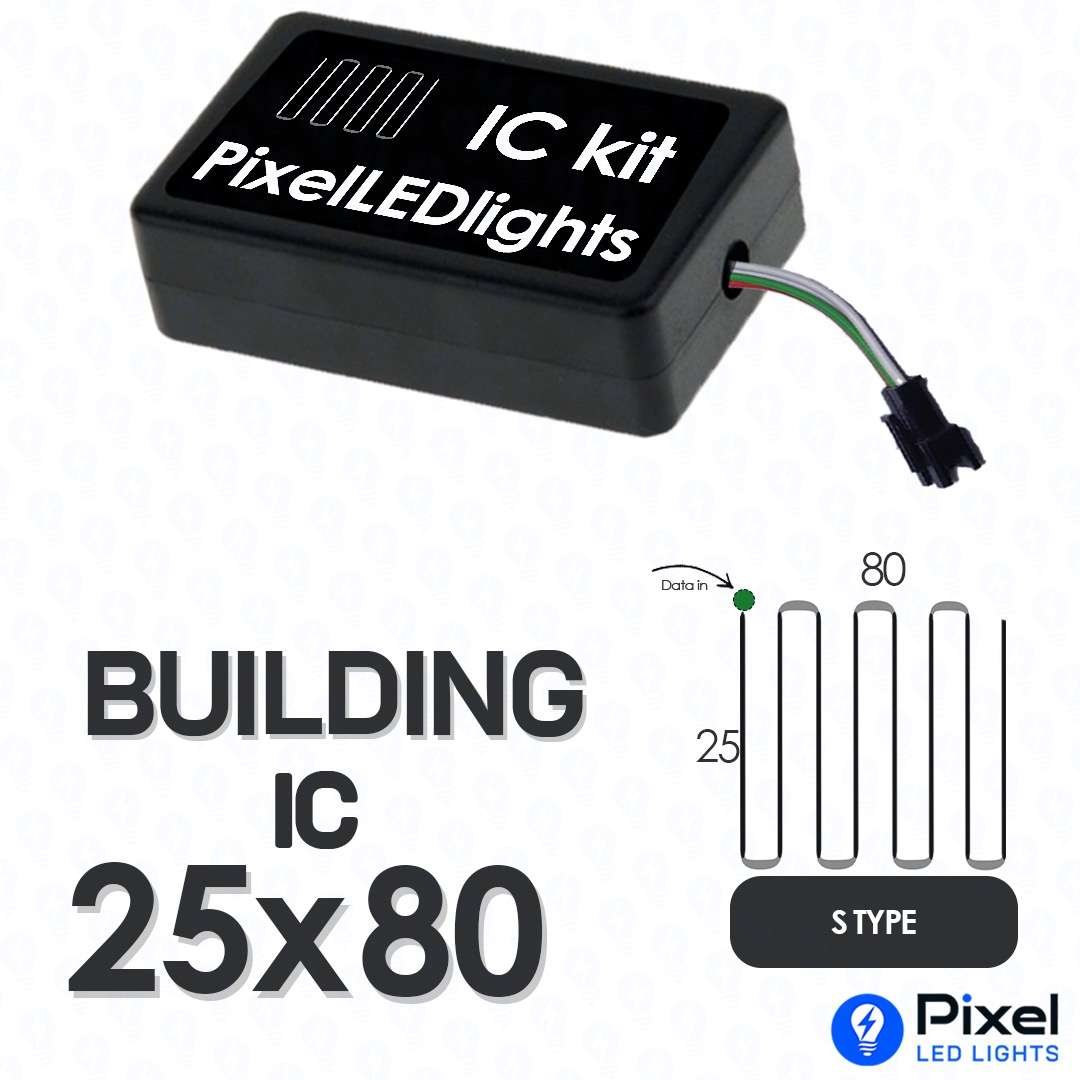 Pixel LED IC Controller for Building S Type 25×80 – 30+ Dynamic Effects