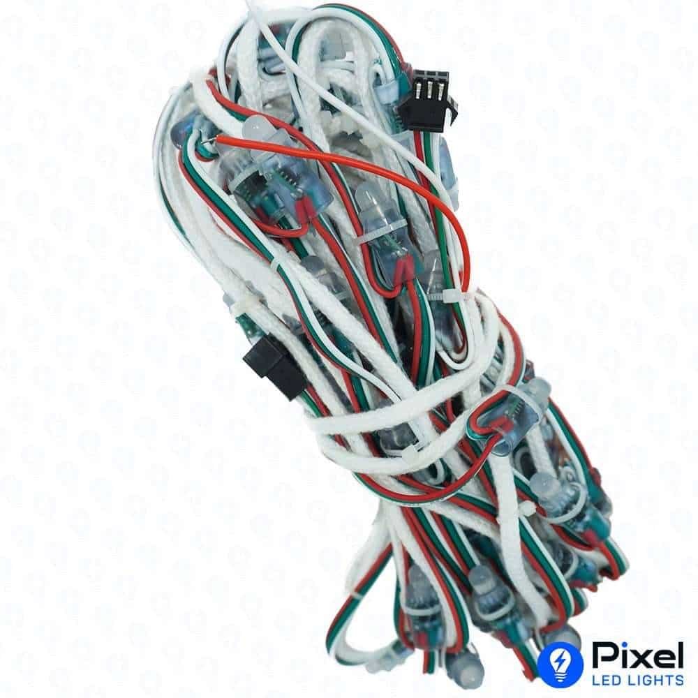 Pixel LED 5inch on Rope (Multicolor, WS2811, 50LEDs) 20 Feet Length