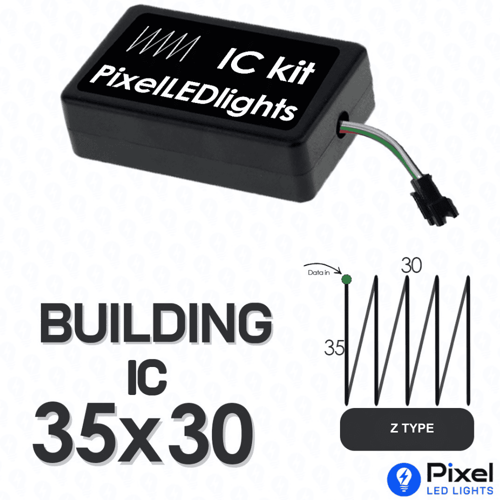 Pixel LED IC Controller for Building Z Type 35×30 – 30+ Dynamic Effects