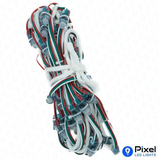 Pixel LED 7inch on Rope (Multicolor, WS2811, 50LEDs) 28 Feet Length - SKU 1007