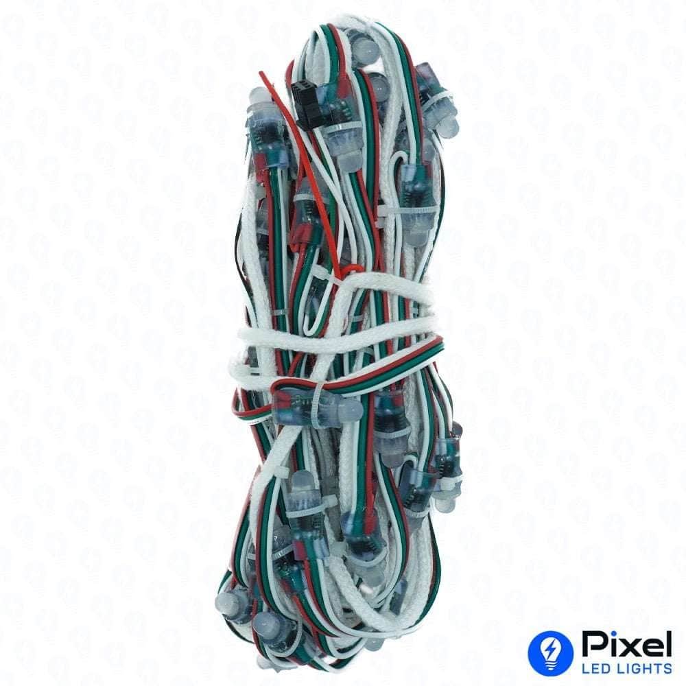 Pixel LED 7inch on Rope (Multicolor, WS2811, 50LEDs) 28 Feet Length - SKU 1007