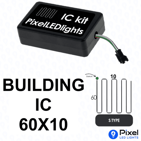 Pixel LED IC Controller for Building S Type 60×10 – 30+ Dynamic Effects