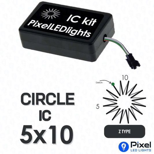 Pixel LED IC Controller for Circle Z Type 5×10 – 30+ Dynamic Effects