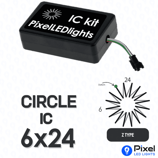 Pixel LED IC Controller for Circle Z Type 6×24 – 30+ Dynamic Effects