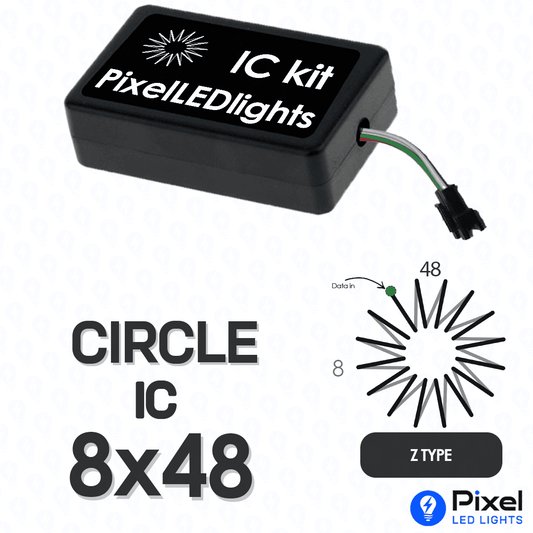 Pixel LED IC Controller for Circle Z Type 8×48 – 30+ Dynamic Effects