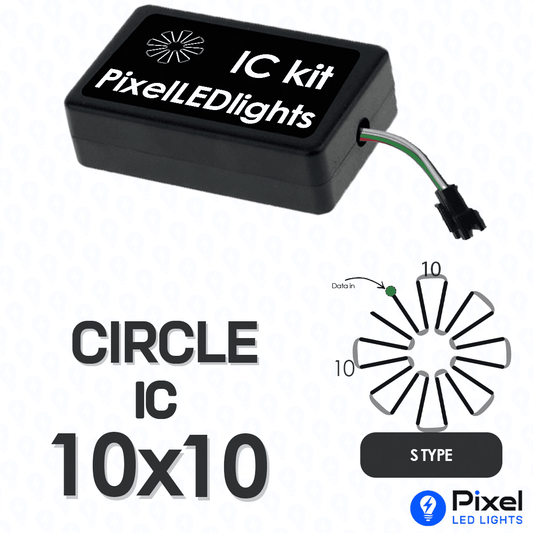 Pixel LED IC Controller for Circle S Type 10×10 – 30+ Dynamic Effects
