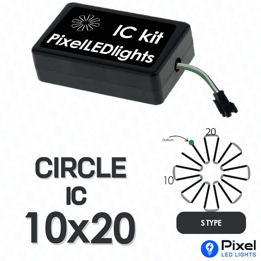 Pixel LED IC Controller for Circle S Type 10×20 – 30+ Dynamic Effects