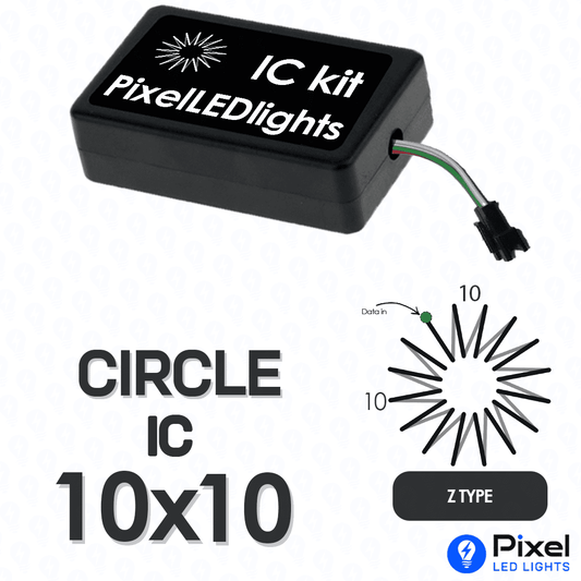 Pixel LED IC Controller for Circle Z Type 10×10 – 30+ Dynamic Effects