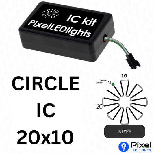 Pixel LED IC Controller for Circle S Type 20×10 – 30+ Dynamic Effects