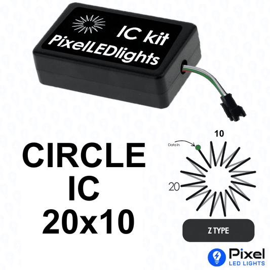 Pixel LED IC Controller for Circle Z Type 20×10 – 30+ Dynamic Effects