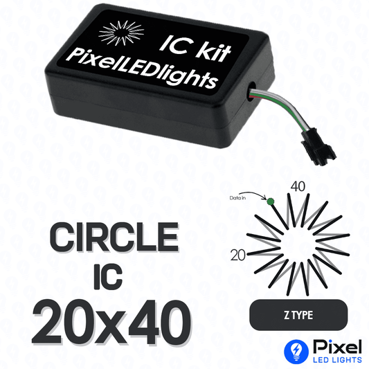 Pixel LED IC Controller for Circle Z Type 20×40 – 30+ Dynamic Effects