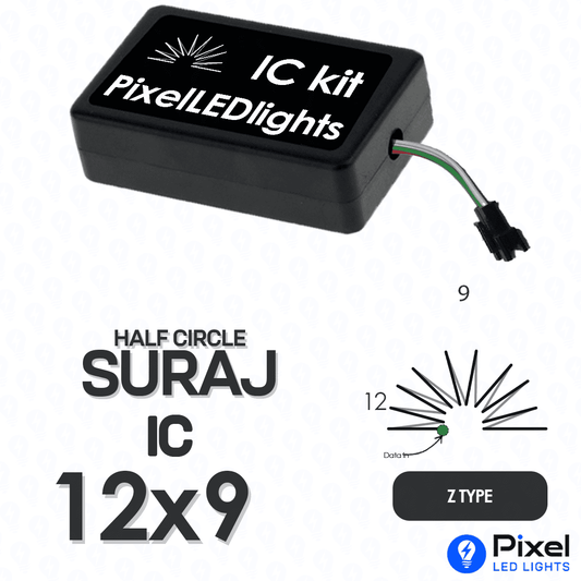 Pixel LED IC Controller for Half Circle Suraj Z Type 12×9 – 30+ Dynamic Effects