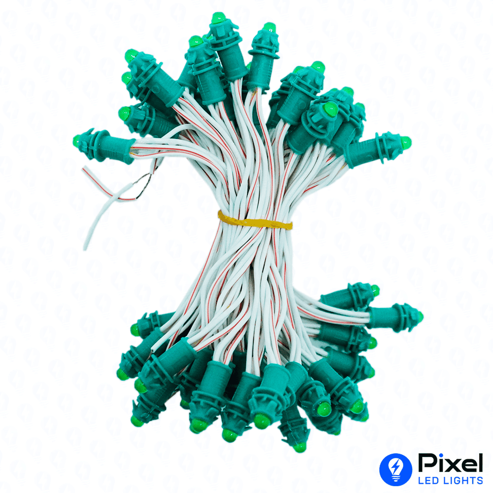 Pixel LED 3inch (Single Color, 50LEDs) 12 Feet Length - Green