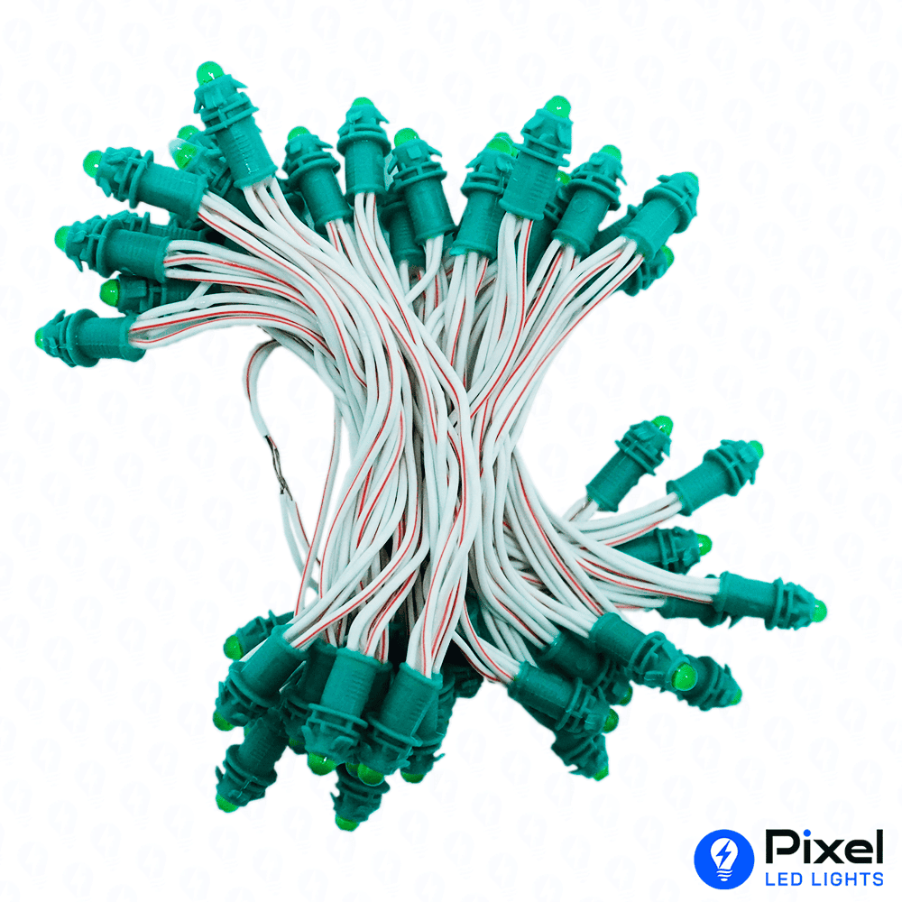 Pixel LED 3inch (Single Color, 50LEDs) 12 Feet Length - Green