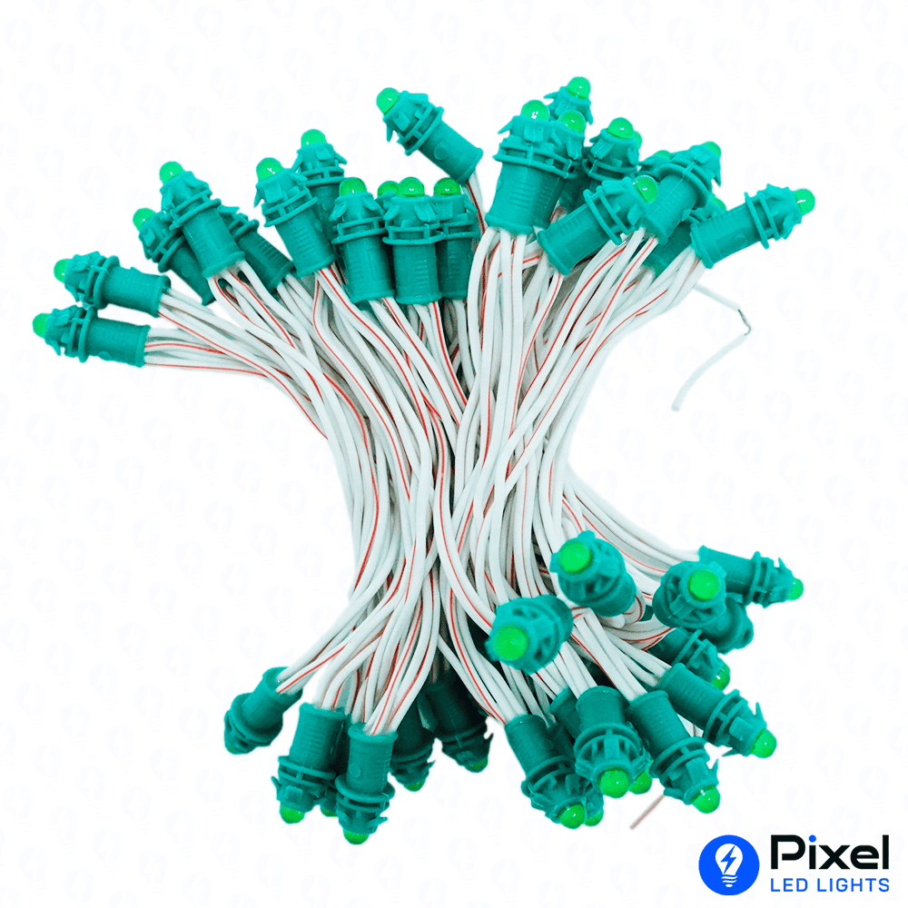 Pixel LED 3inch (Single Color, 50LEDs) 12 Feet Length - Green