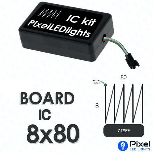Pixel LED IC Controller for Board Panel Z Type 8×80 – 30+ Dynamic Effects