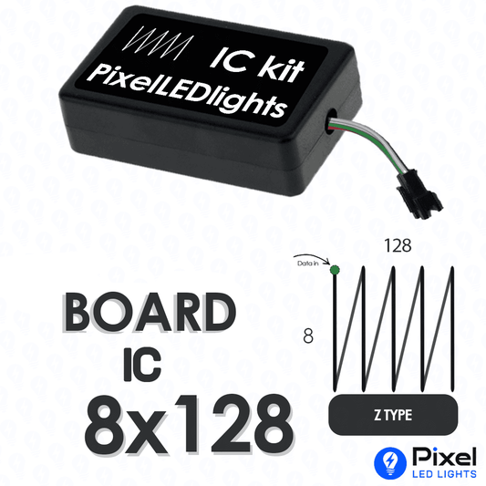 Pixel LED IC Controller for Board Panel Z Type 8×128 – 30+ Dynamic Effects