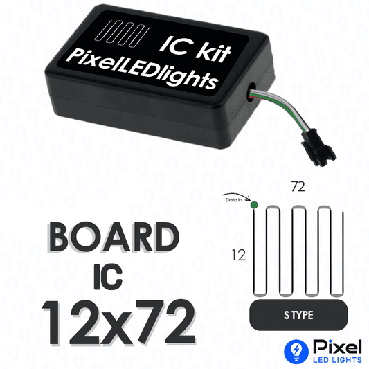 Pixel LED IC Controller for Board Panel S Type 12×72 – 30+ Dynamic Effects