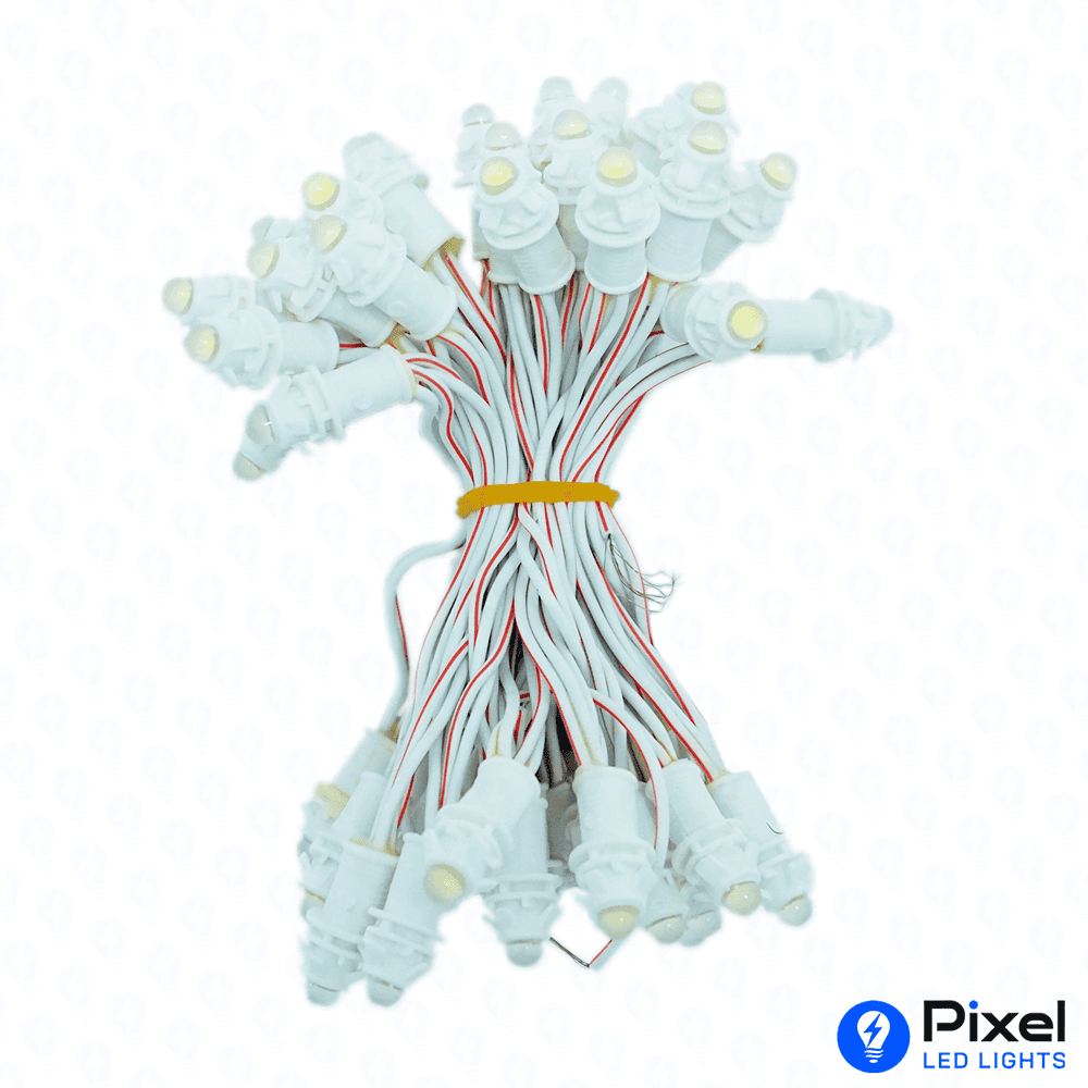Pixel LED 3inch (Single Color, 50LEDs) 12 Feet Length - White
