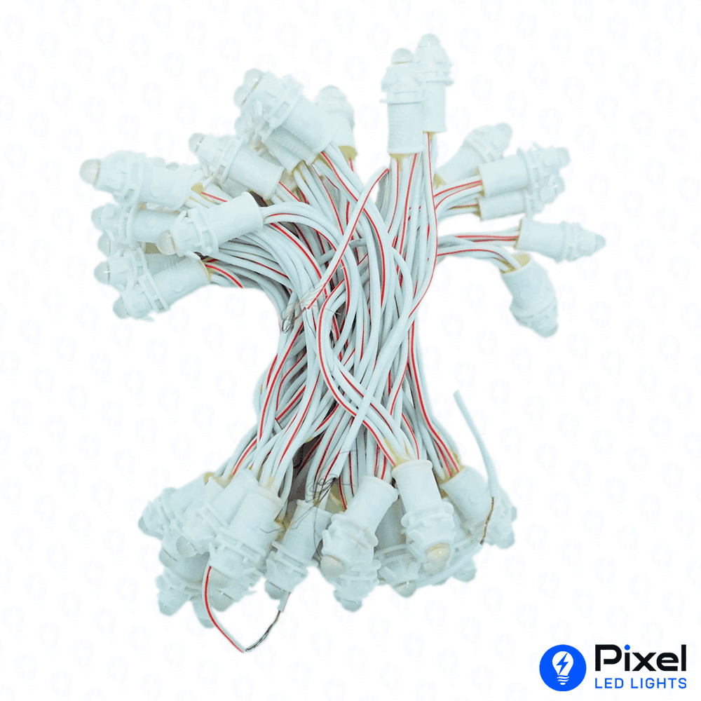 Pixel LED 3inch (Single Color, 50LEDs) 12 Feet Length - White