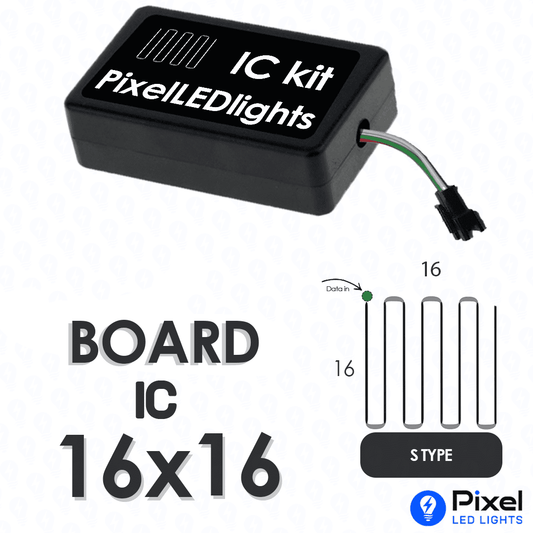 Pixel LED IC Controller for Board Panel S Type 16×16 – 30+ Dynamic Effects