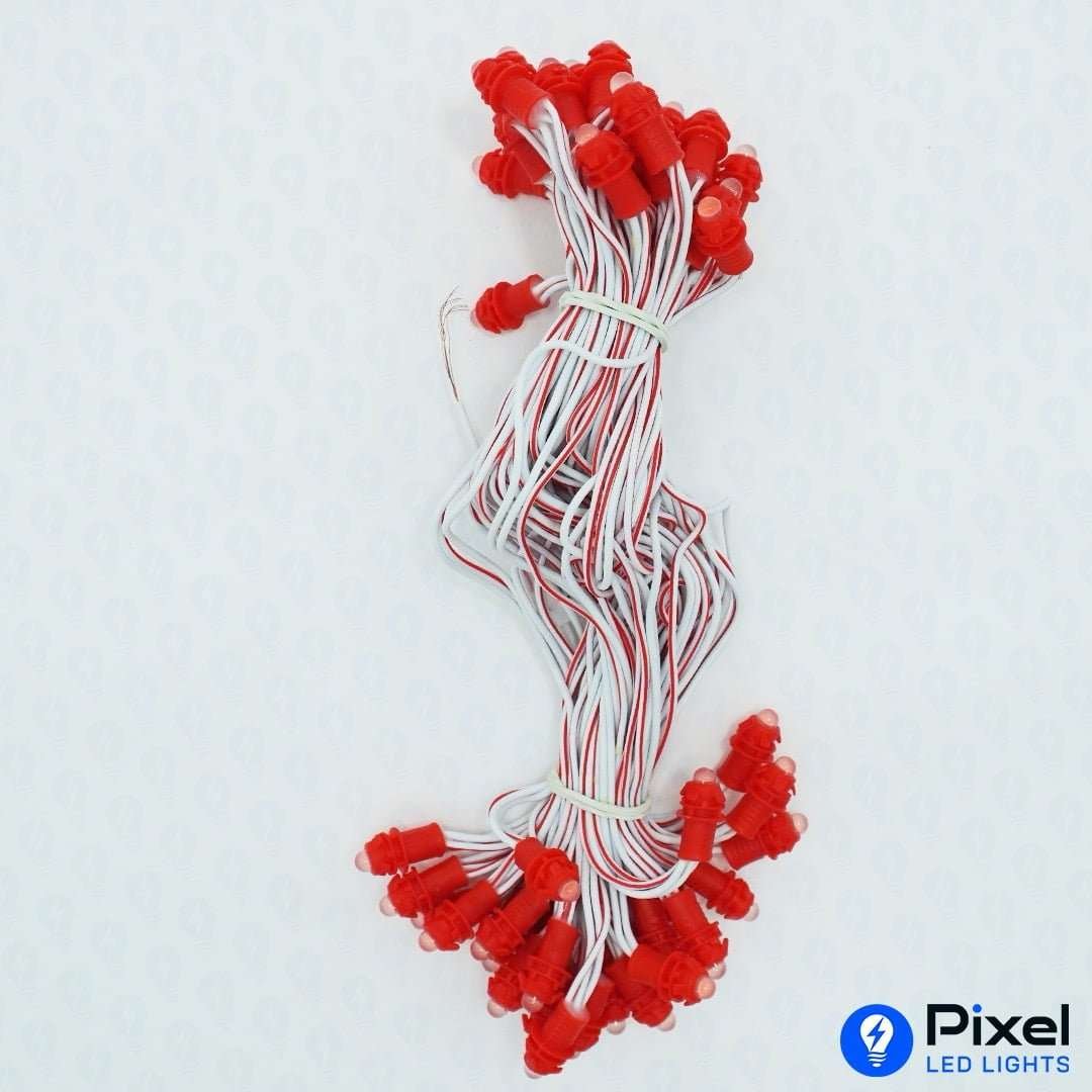 Pixel LED 7inch (Single Color, 50LEDs) 28 Feet Length - Red