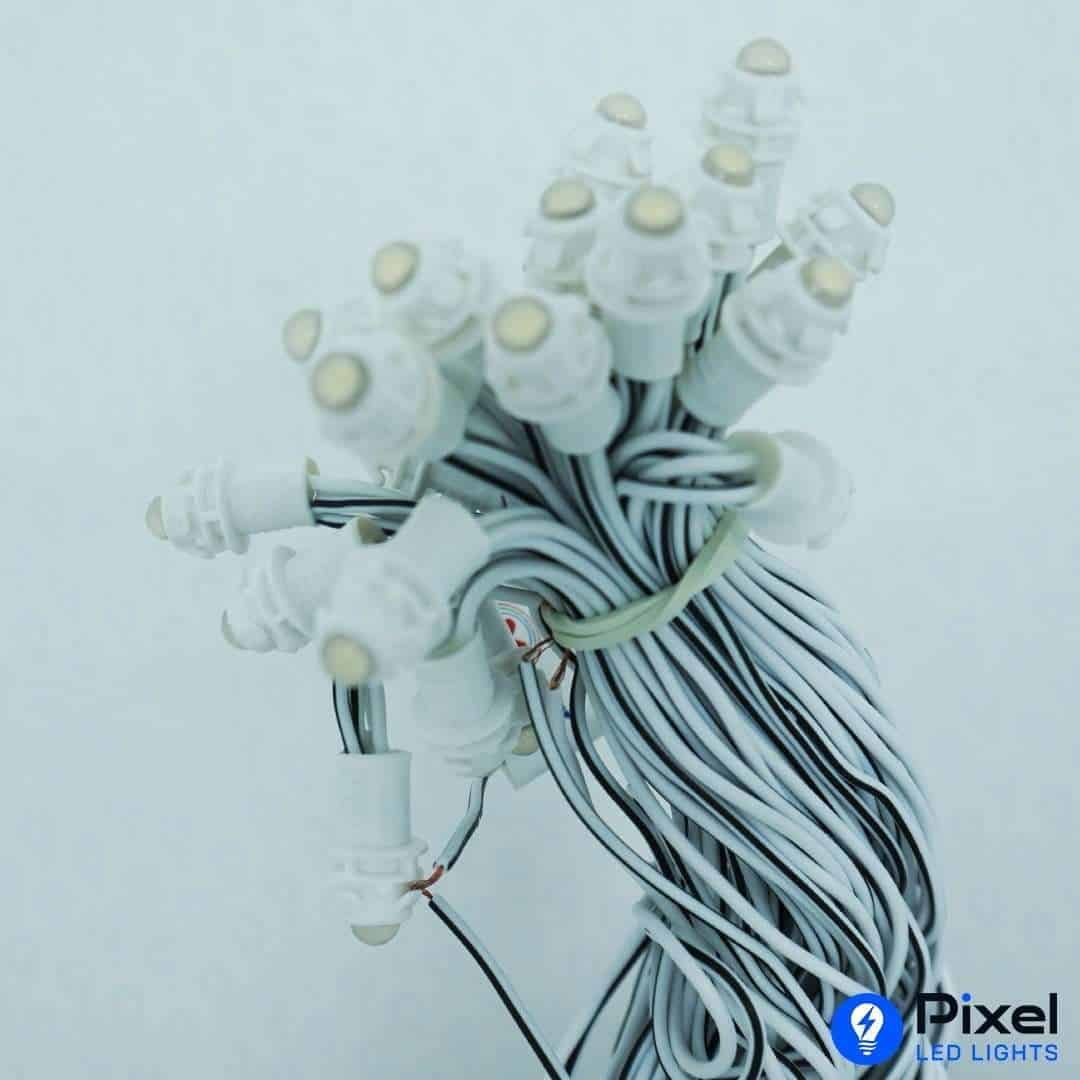Pixel LED 7inch (Single Color, 50LEDs) 28 Feet Length - White