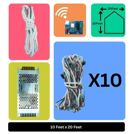 10x20 Feet Building LED Decoration Wi-Fi Lights – Smart Architectural Lighting