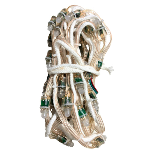 Pixel LED 5inch Gel wire on Rope (Multicolor, WS2811, 50LEDs) 20 Feet Length - SKU 1008